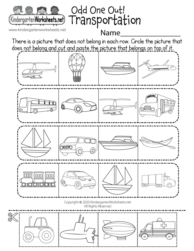 Land Water Or Air Transportation Worksheet Free Printable Digital PDF