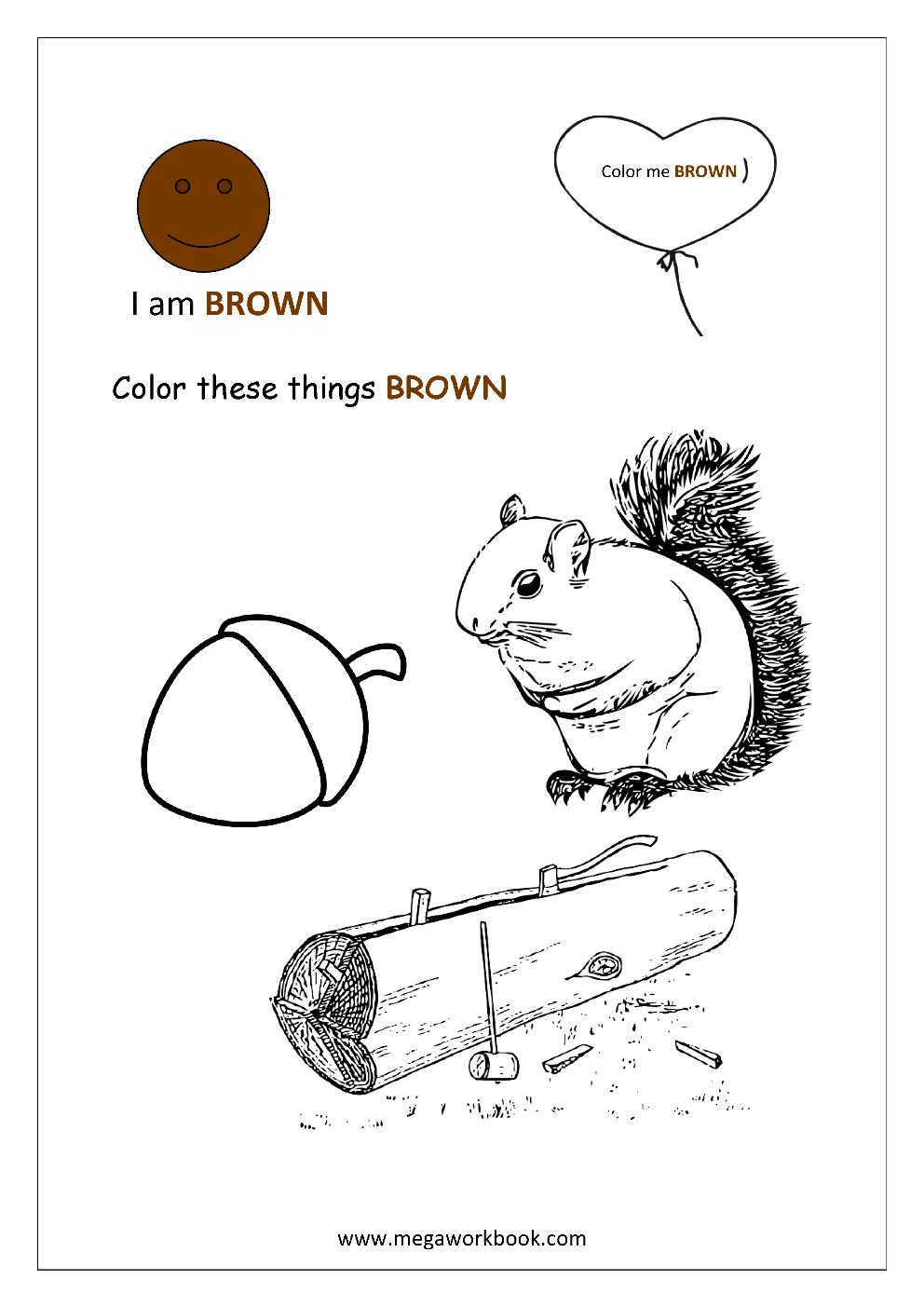 Brown Worksheets Preschool