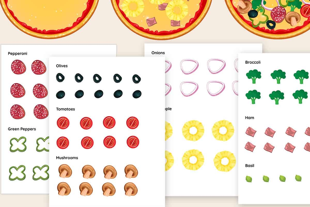 Make A Pizza Printable Pizza Toppings Cutouts Mrs Merry