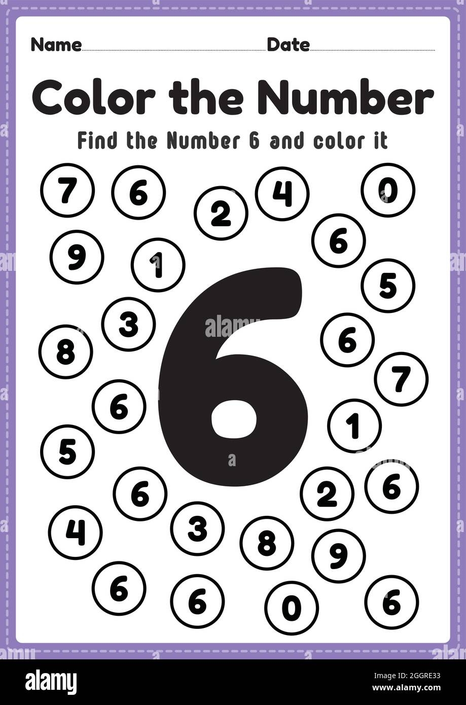 Printable Number 6 Worksheets For Preschool
