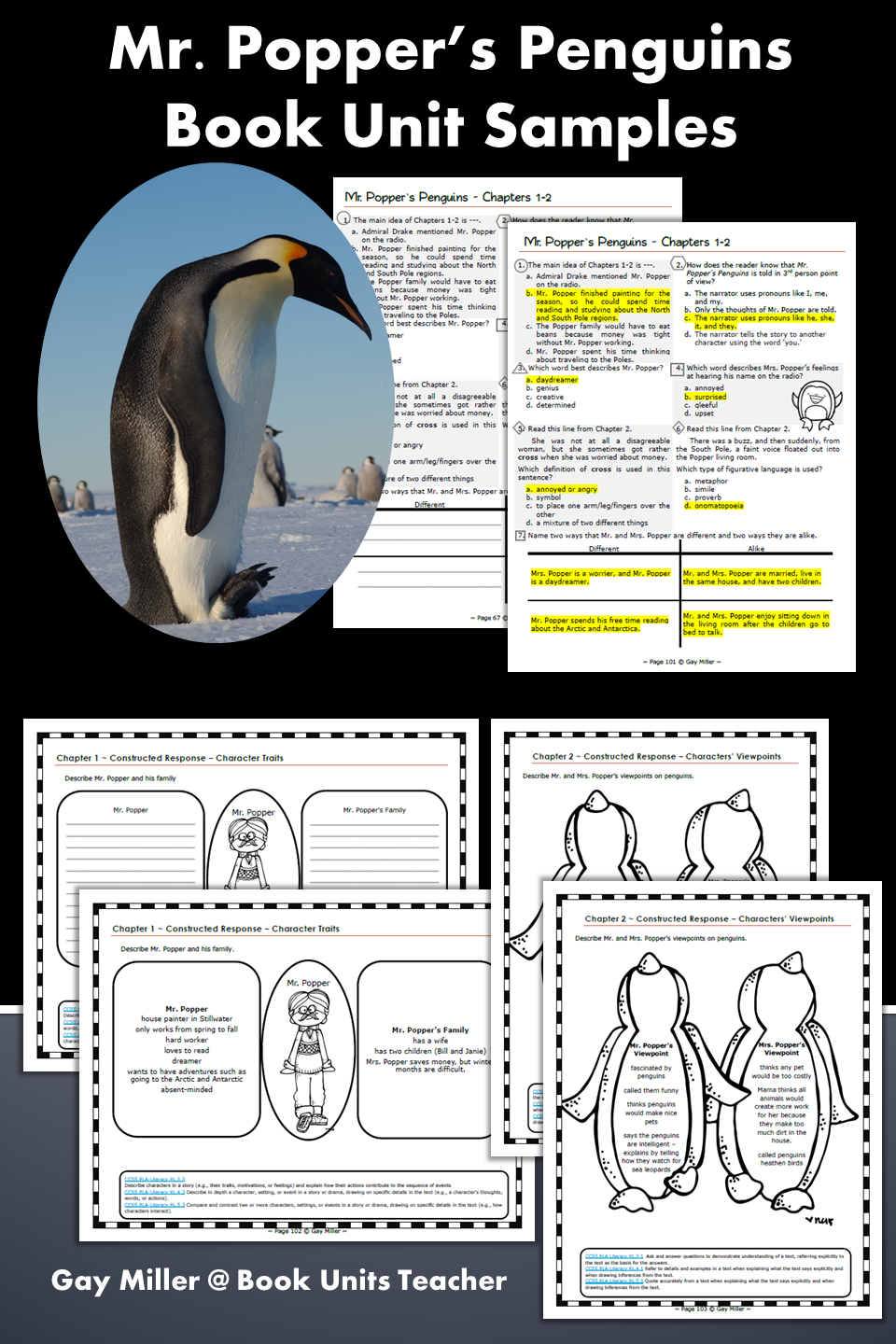 Mr Popper's Penguins Printable Worksheets