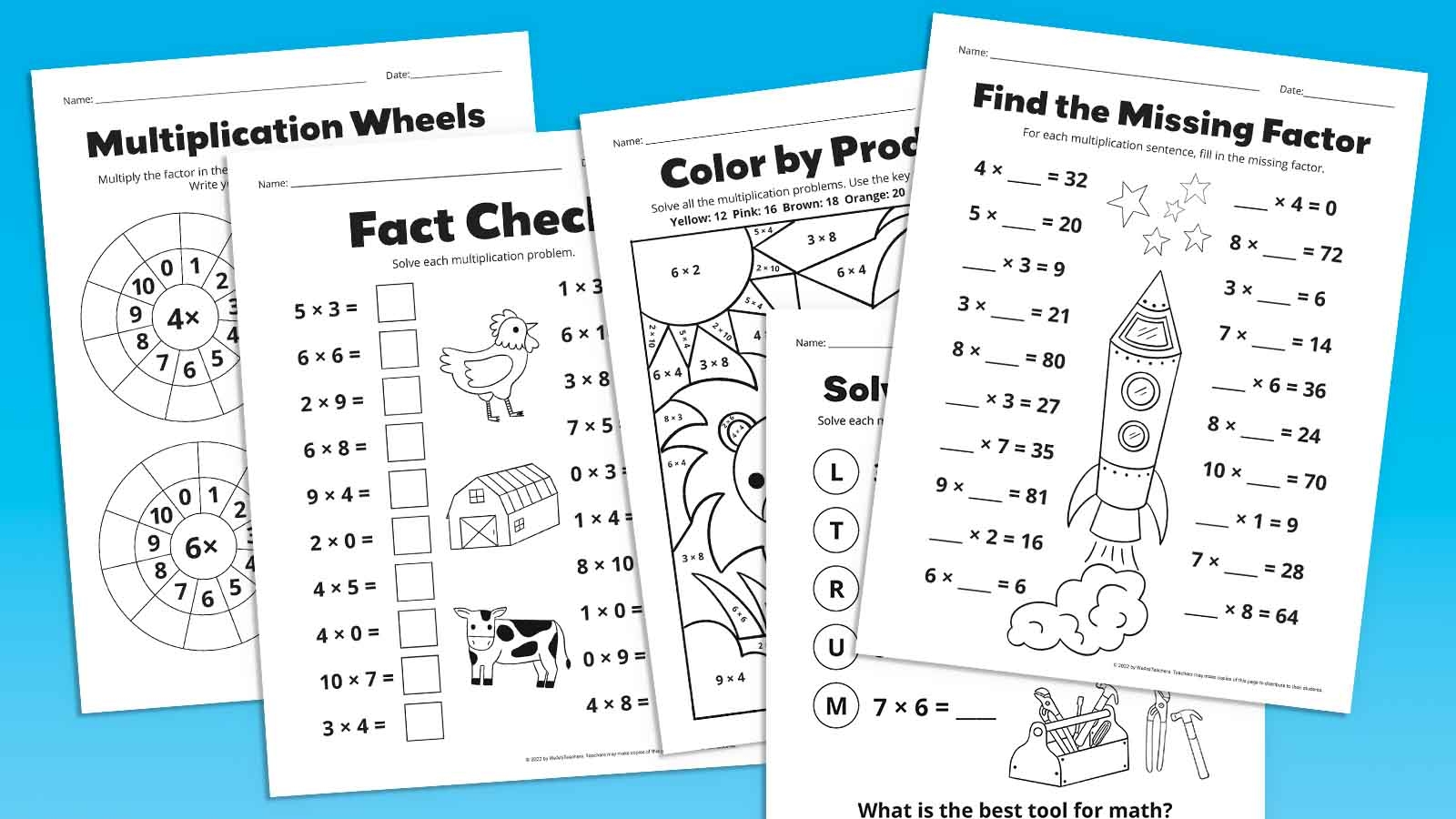 Multiplication Worksheets Get A Free Bundle Of 11 Practice Pages