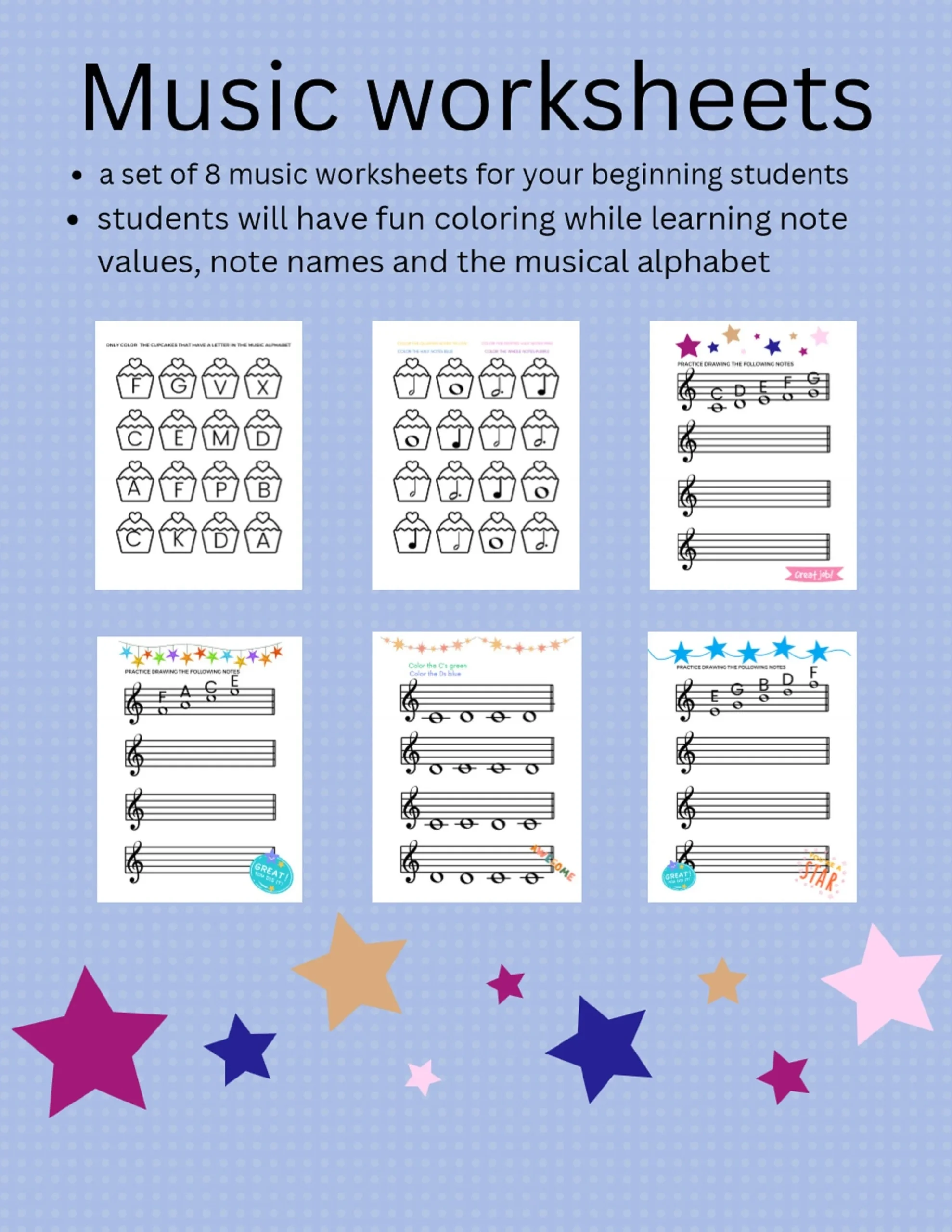 Printable Beginner Music Theory Worksheets