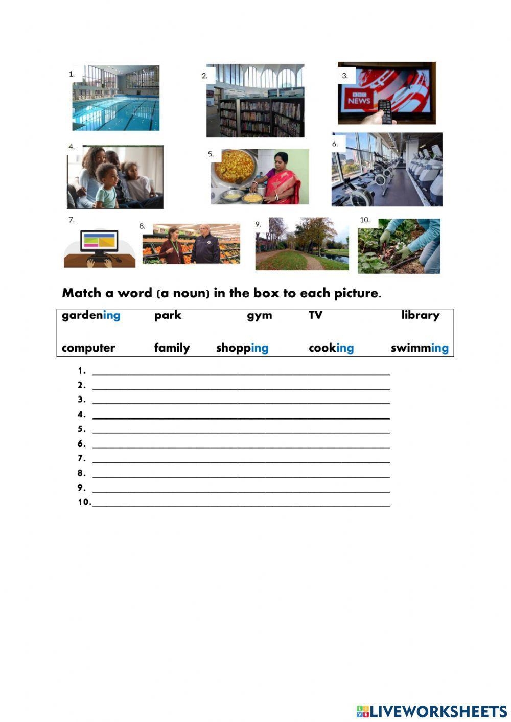 Pre Entry Esol Printable Worksheets