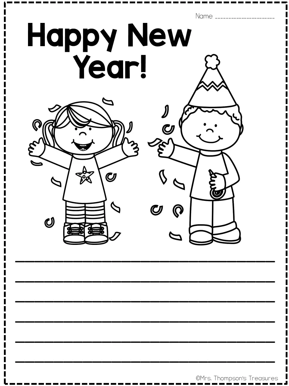New Year Printables Mrs Thompson s Treasures