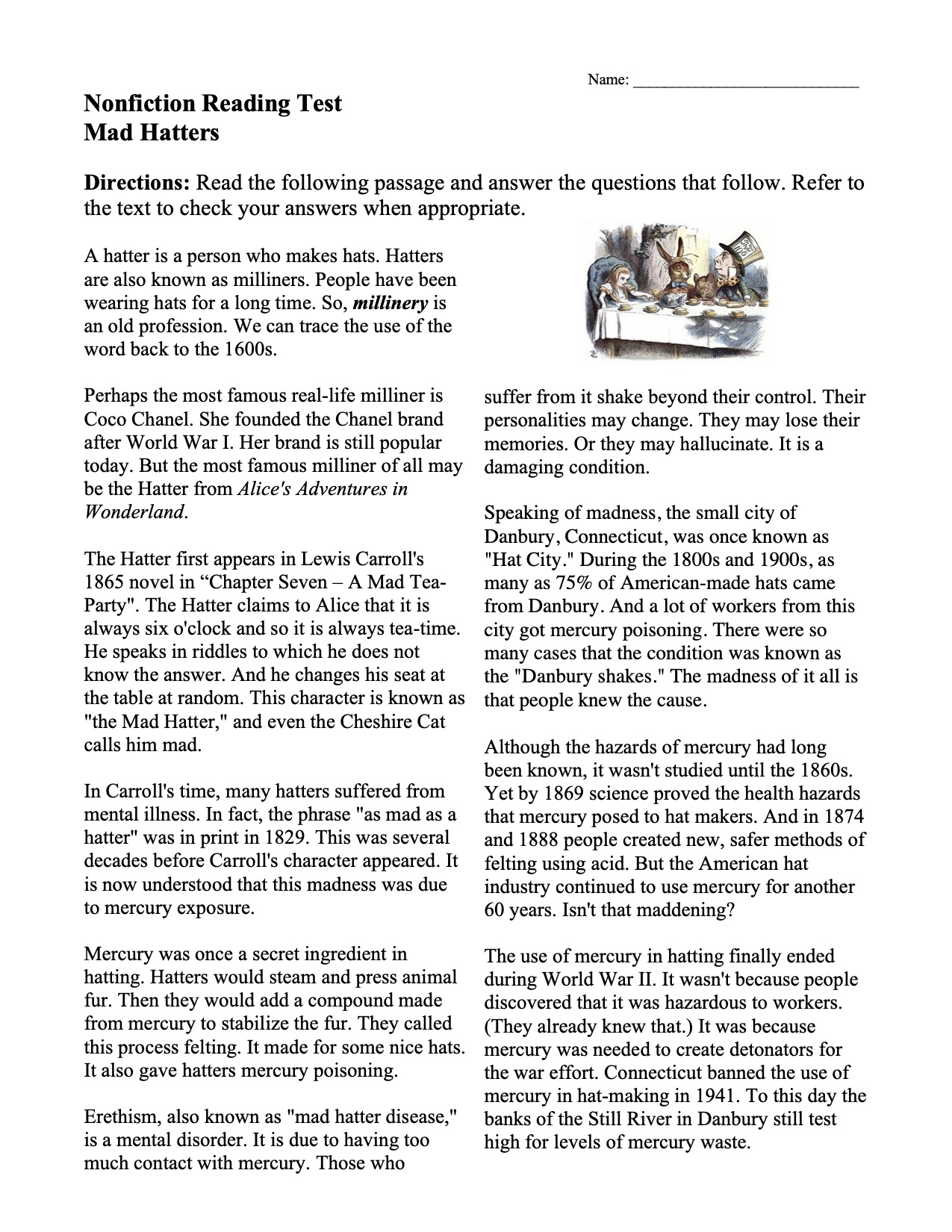 Nonfiction Passages And Functional Texts Ereading Worksheets