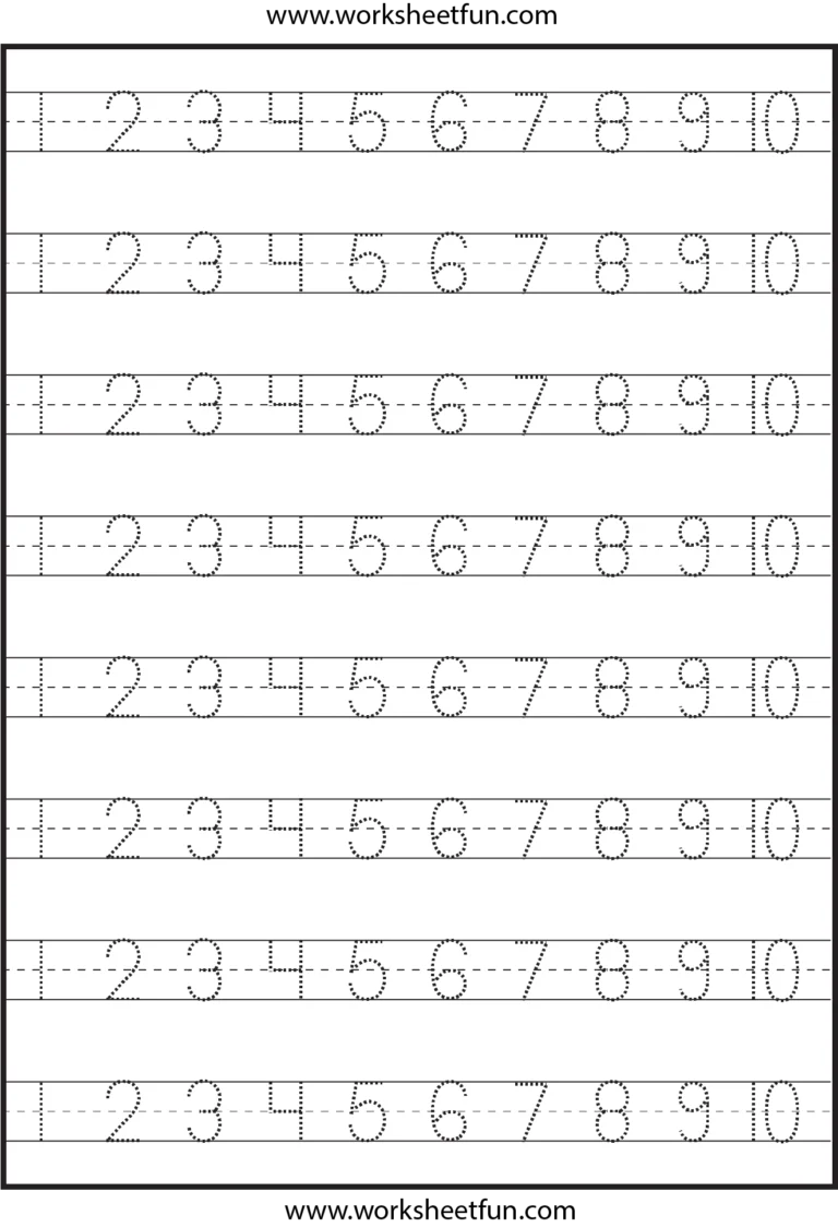 Number Tracing 1 10 Worksheet FREE Printable Worksheets Worksheetfun
