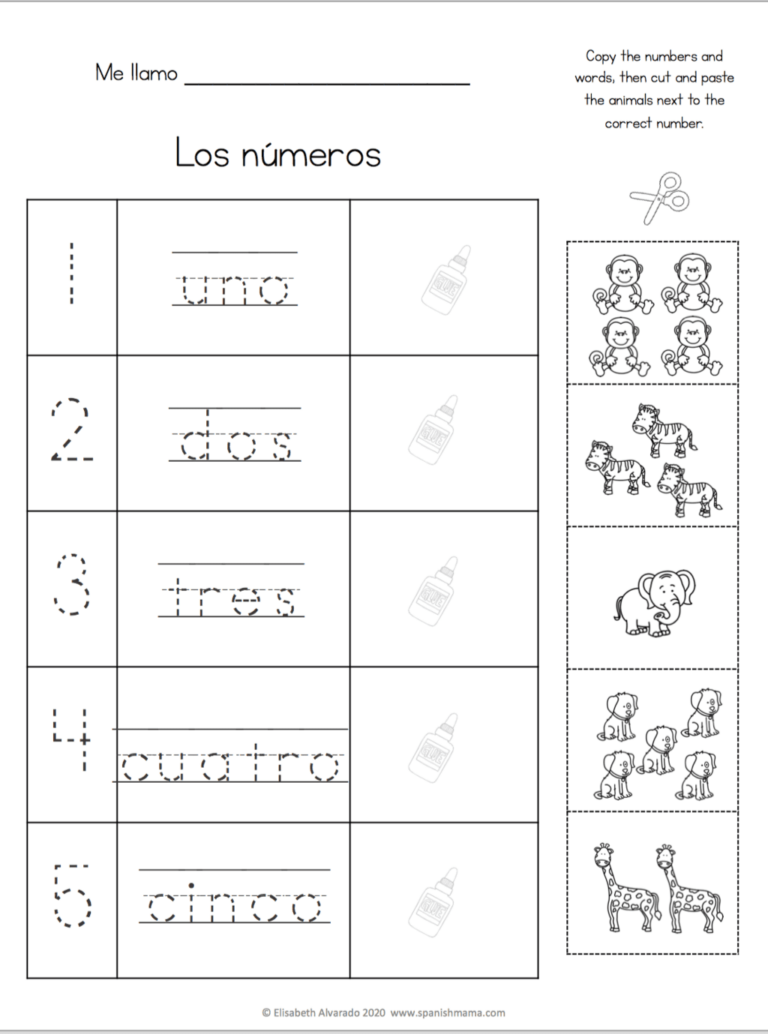 Numbers In Spanish Worksheets And How To Count 1 1000