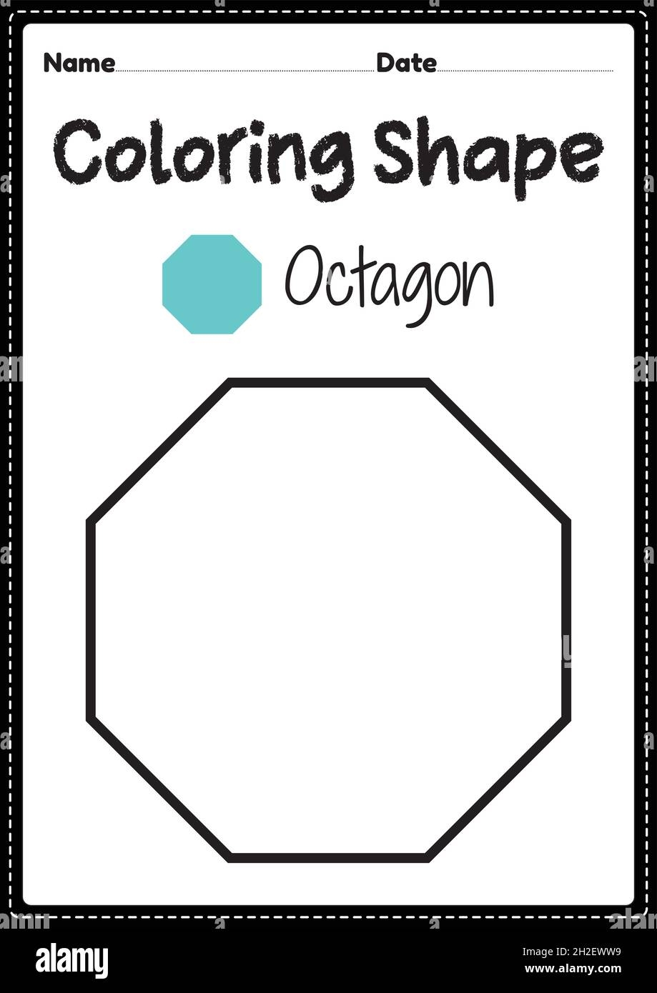 Printable Preschool Octagon Shape