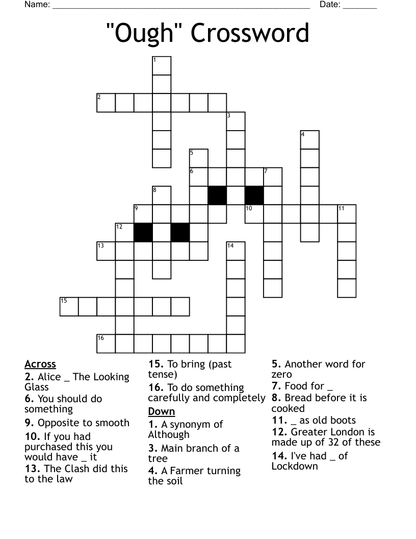 Printable Ough Worksheets