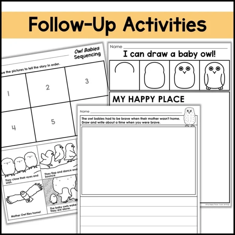 Owl Babies Activities Picture Book Companion