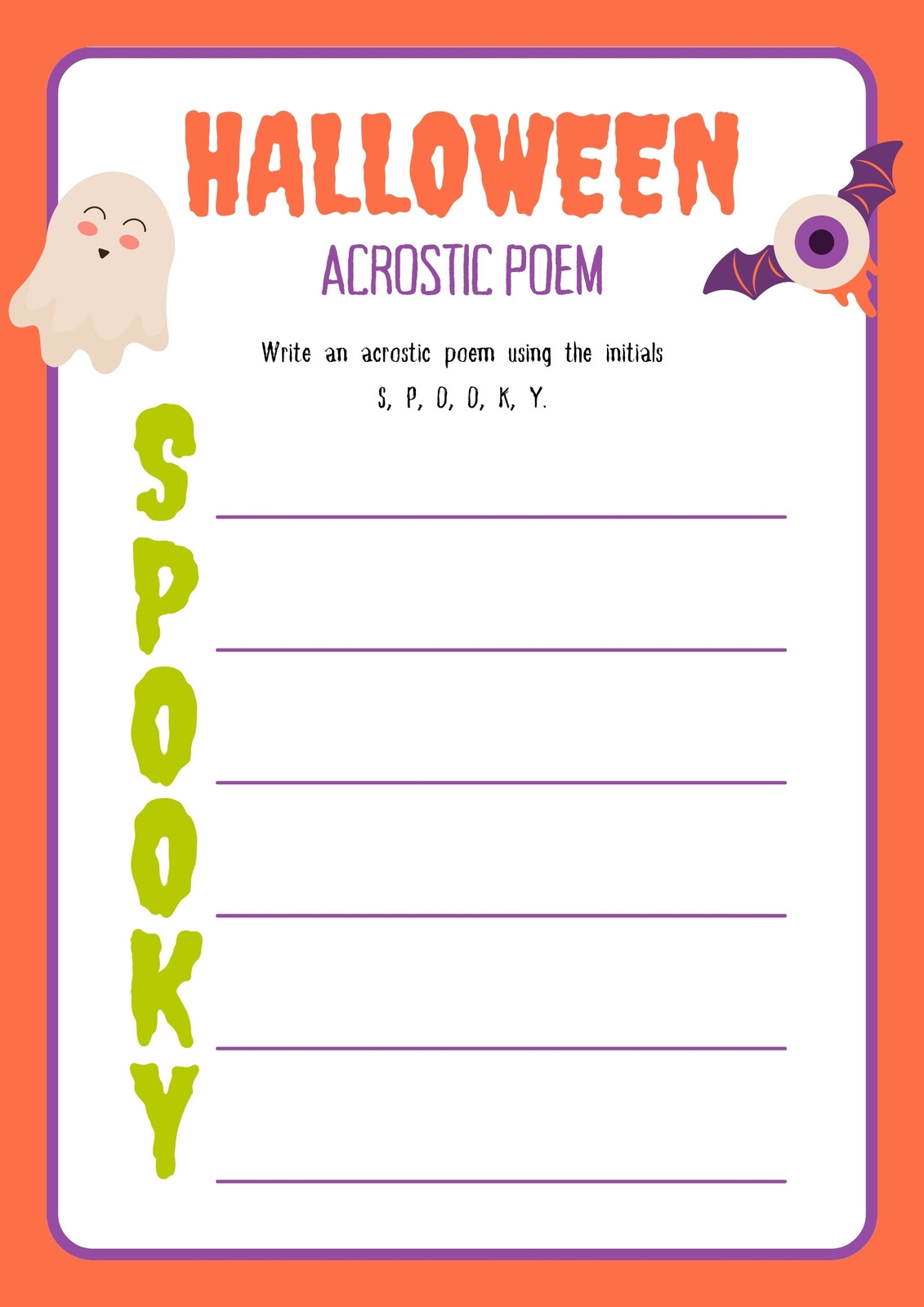 Free Printable Acrostic Poem Worksheets