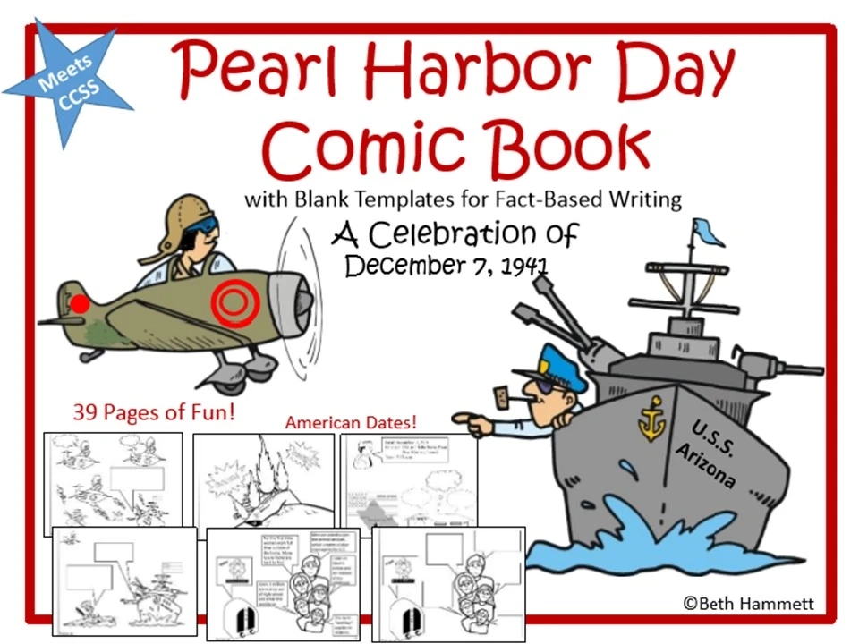 Pearl Harbor Comic Book And 25 Activities Bundle Amped Up Learning