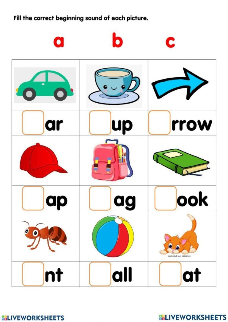 Phonics ABC Worksheet Live Worksheets Worksheets Library