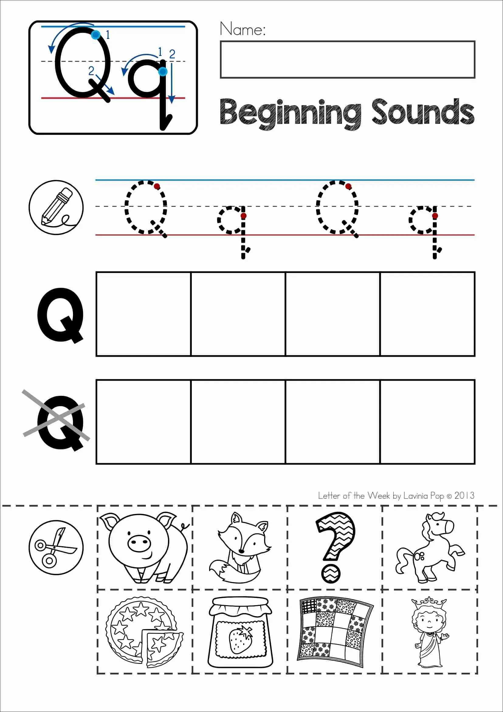 Letter Q Worksheet For Preschool