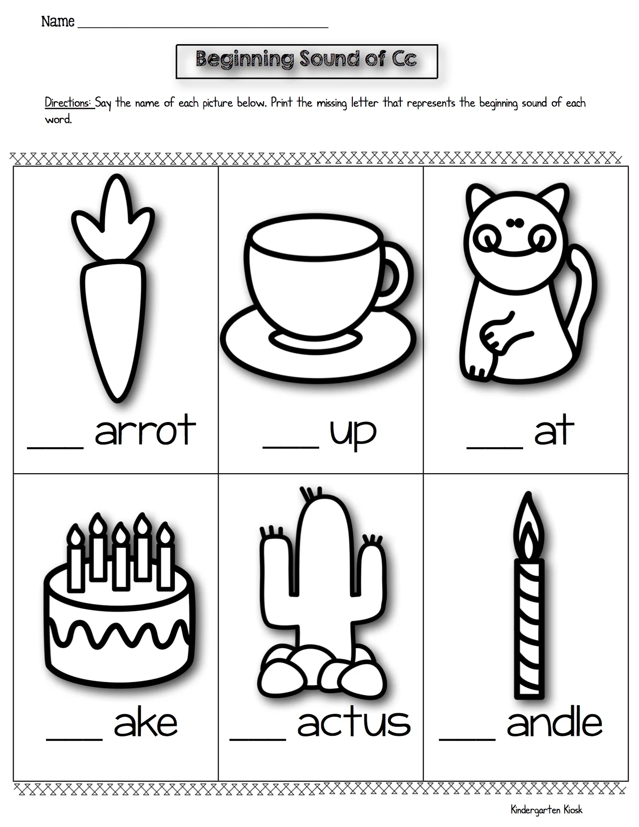 Phonics Prep Alphabet Worksheets Kindergarten Kiosk