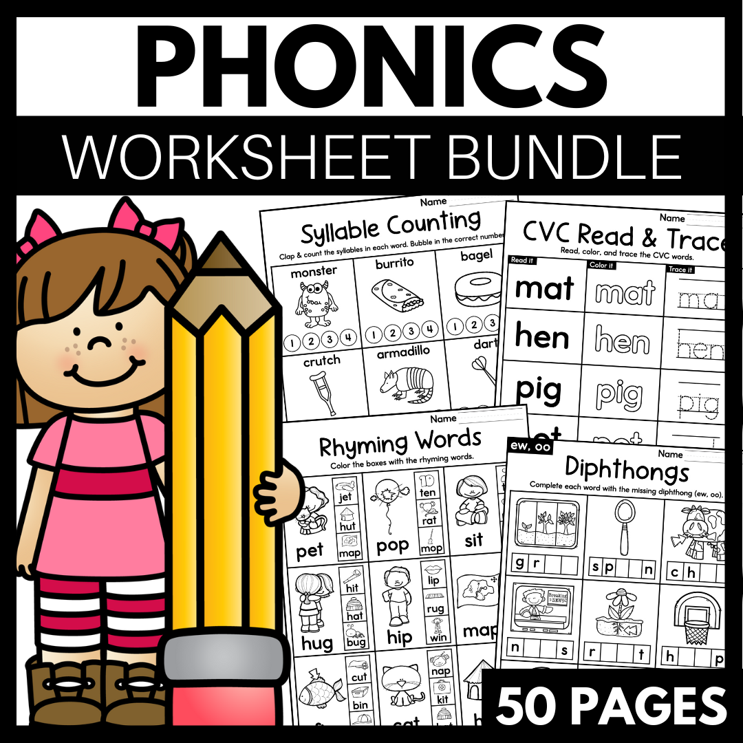 Free Kindergarten Phonics Worksheets