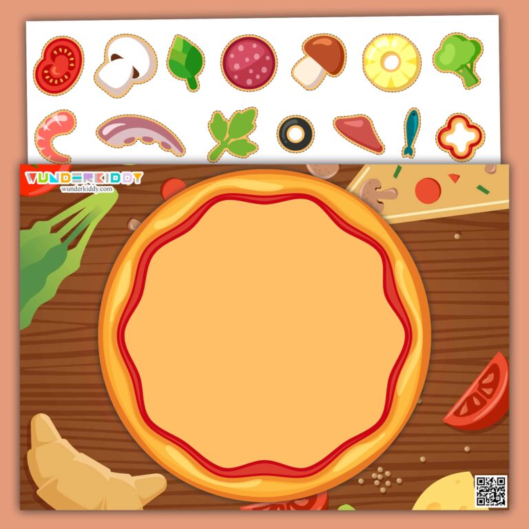 Pizza Making Fine Motor Printable Activity For Kids