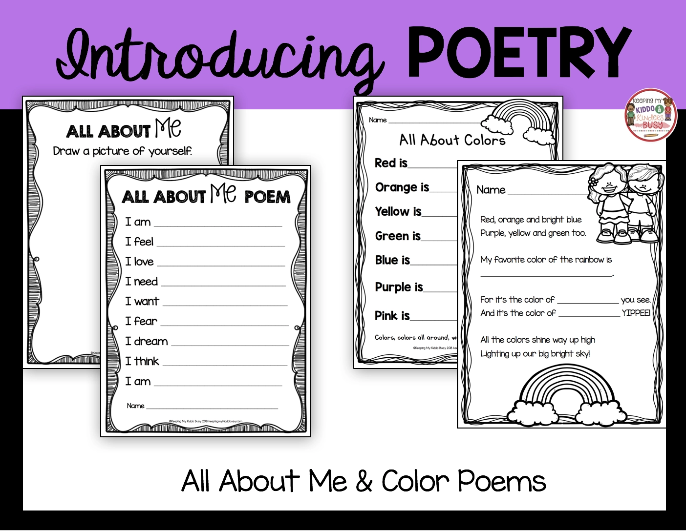 Poetry Writing Unit For Primary Grades Keeping My Kiddo Busy