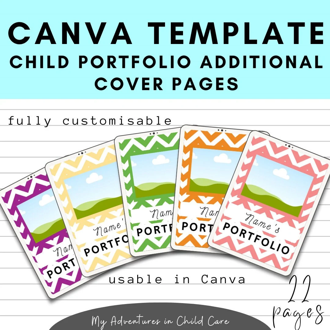 Portfolio Cover Page Preschool Etsy