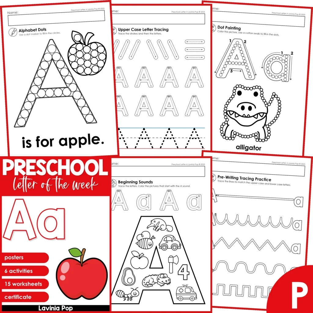 Preschool Alphabet Letter Of The Week A In My World