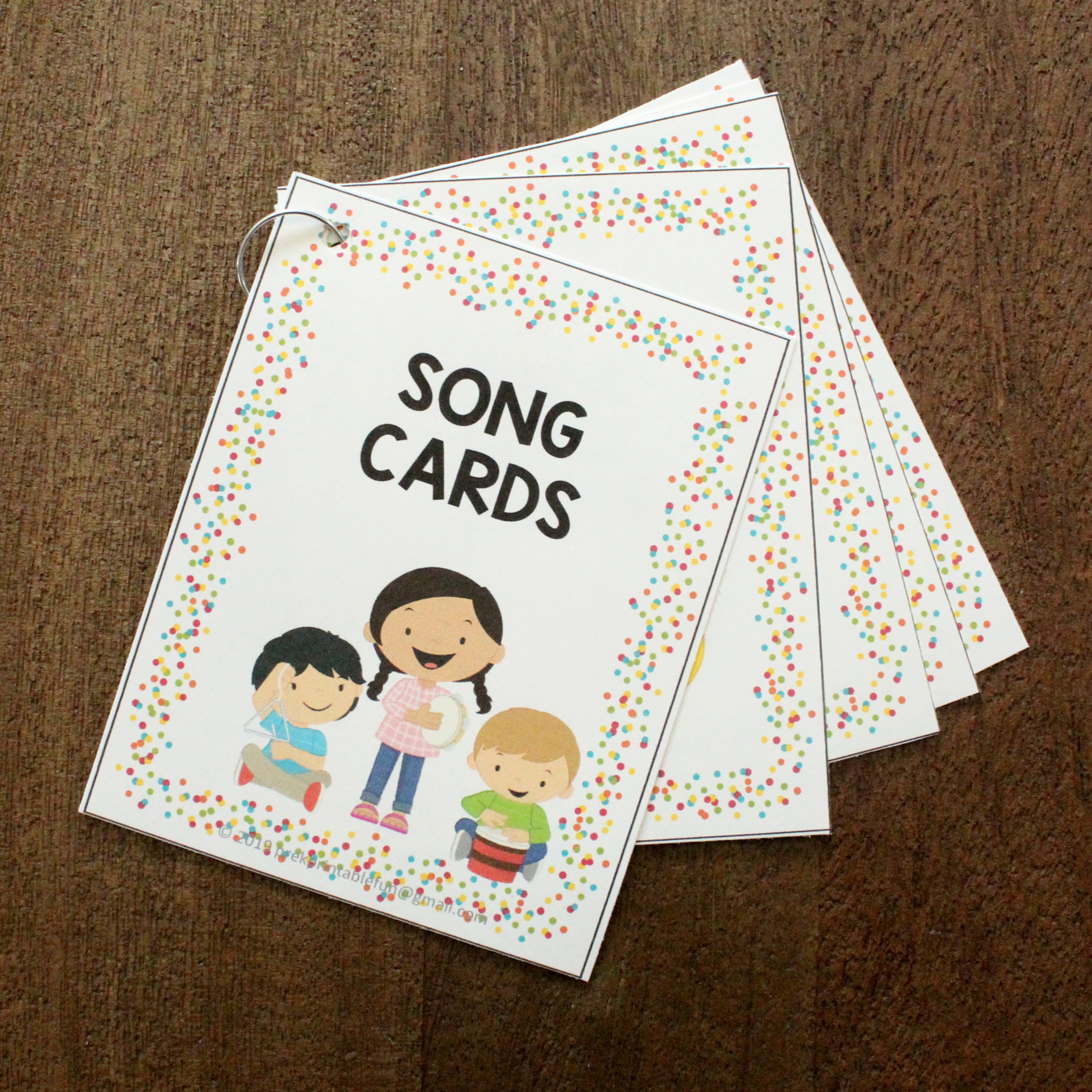 Printable Song Cards For Preschool