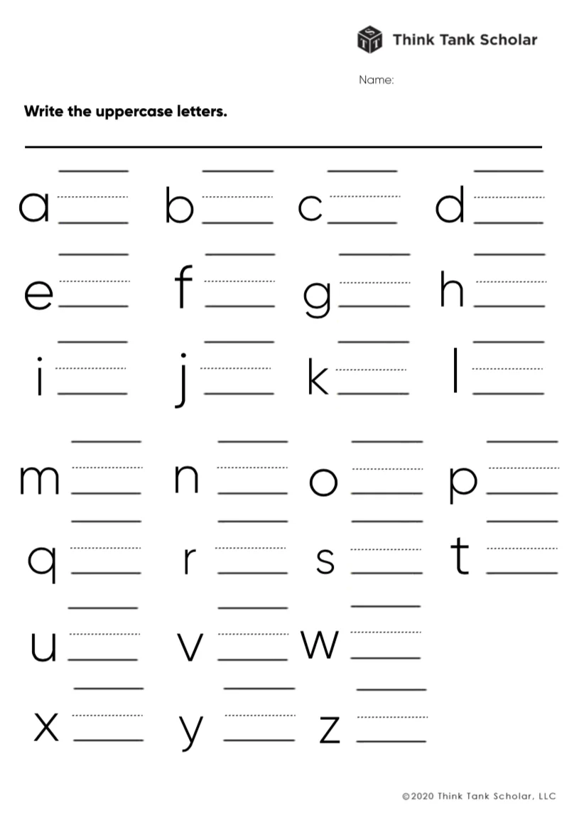 Free Print Preschool Worksheets