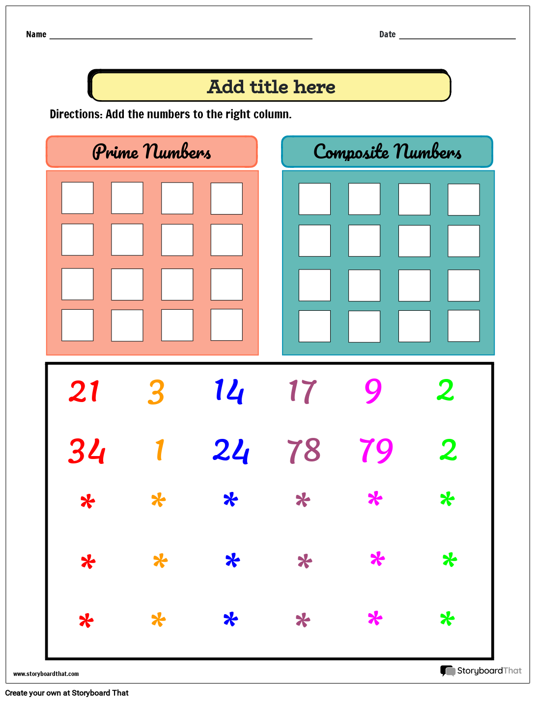Prime Composite Numbers Worksheets Free Customizable
