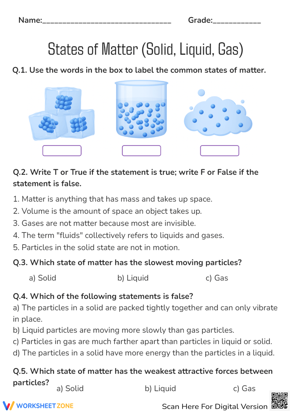 Printable 6th Grade Science Worksheets Download