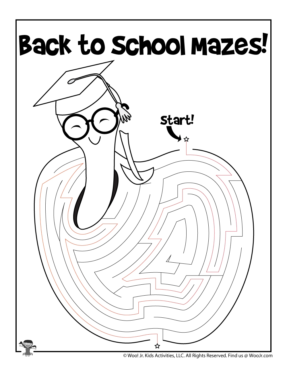 Printable Back To School Mazes Woo Jr Kids Activities