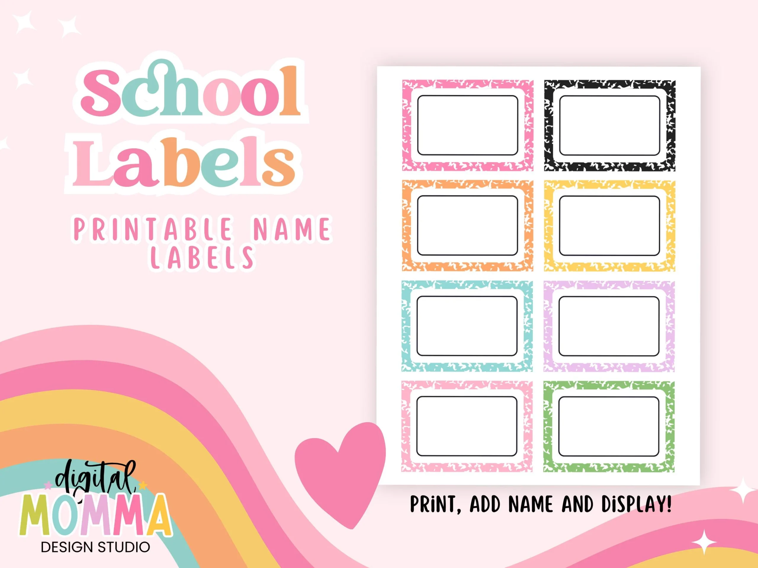 Printable Preschool Cubby Labels