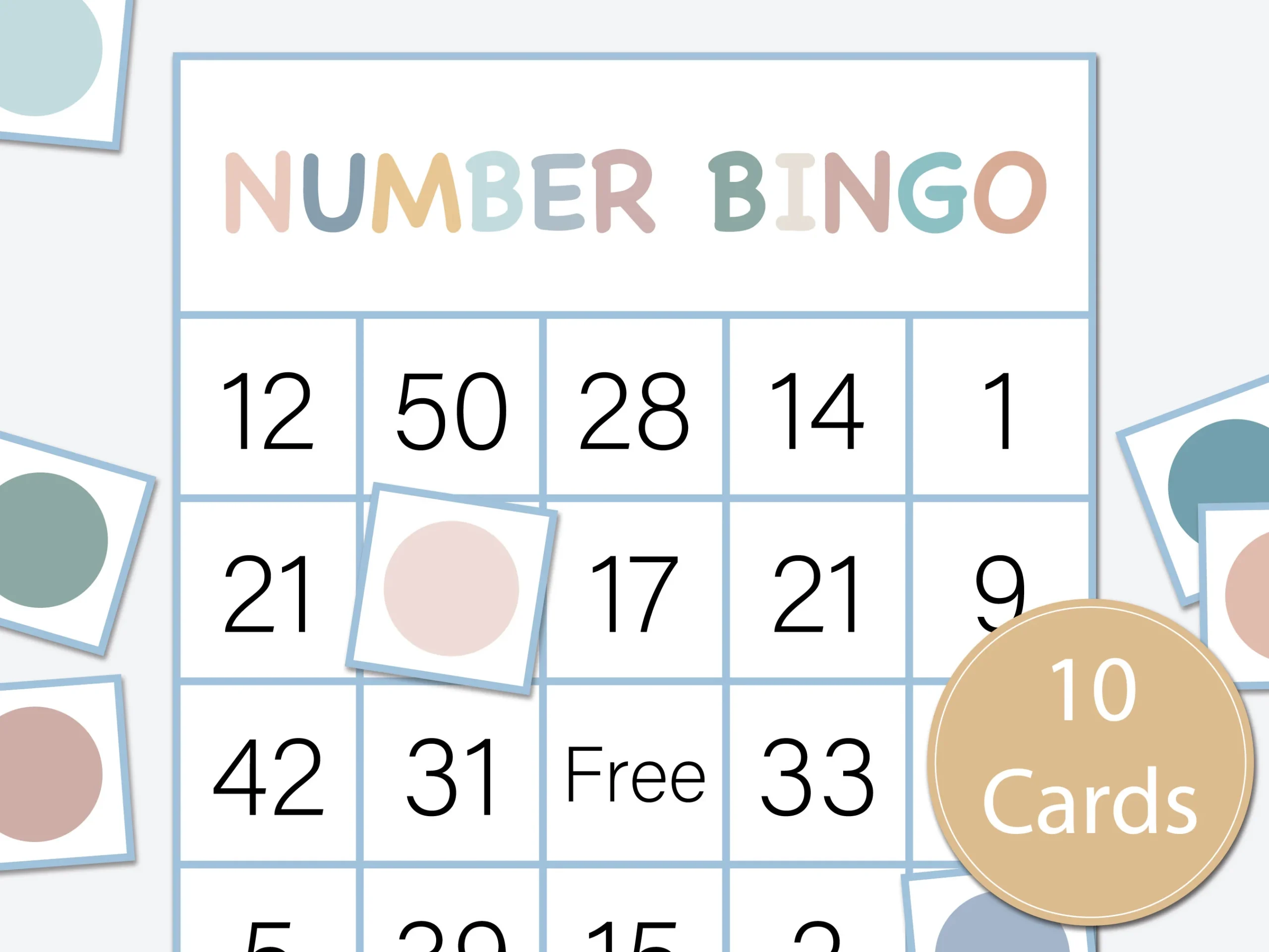 Printable Number Bingo For Kids Number Recognition Bingo Game