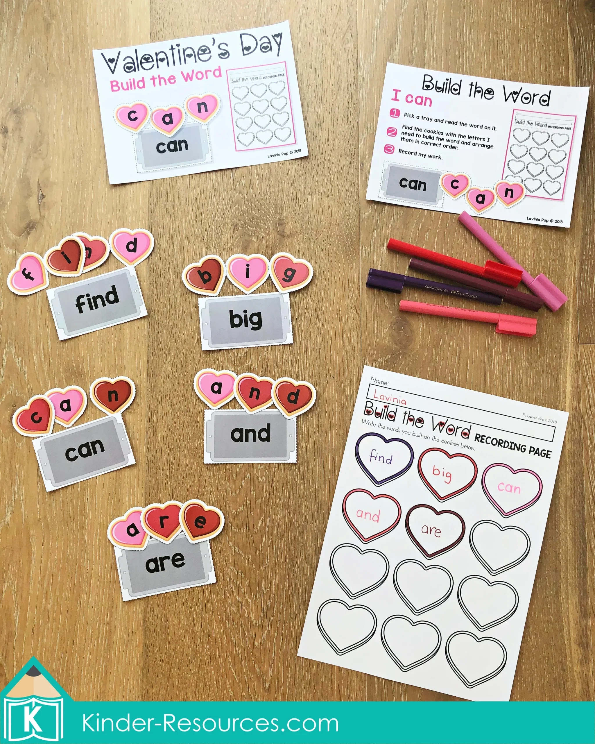 Printable Sight Word Activity Valentine s Day Cookies