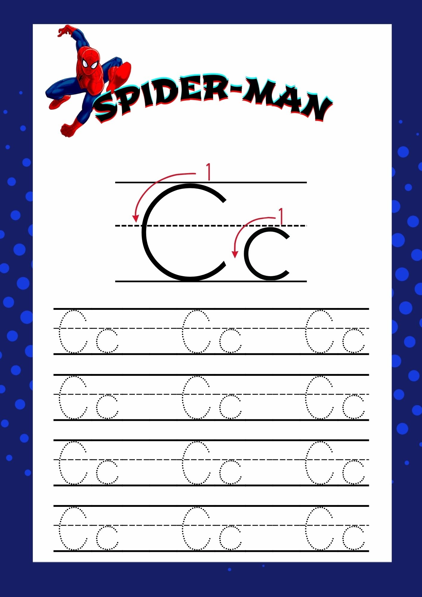 Spiderman Worksheets Preschool