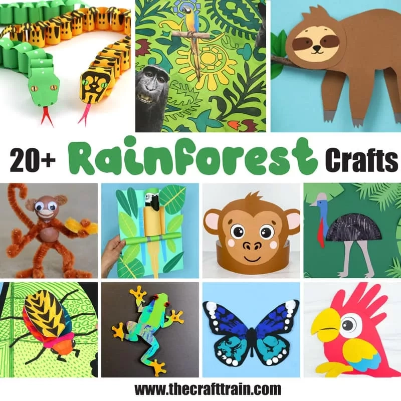 Rainforest Animal Crafts For Kids The Craft Train