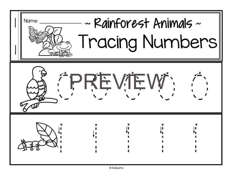 Rainforest Theme Activities And Printables For Preschool Pre K And Kindergarten KIDSPARKZ