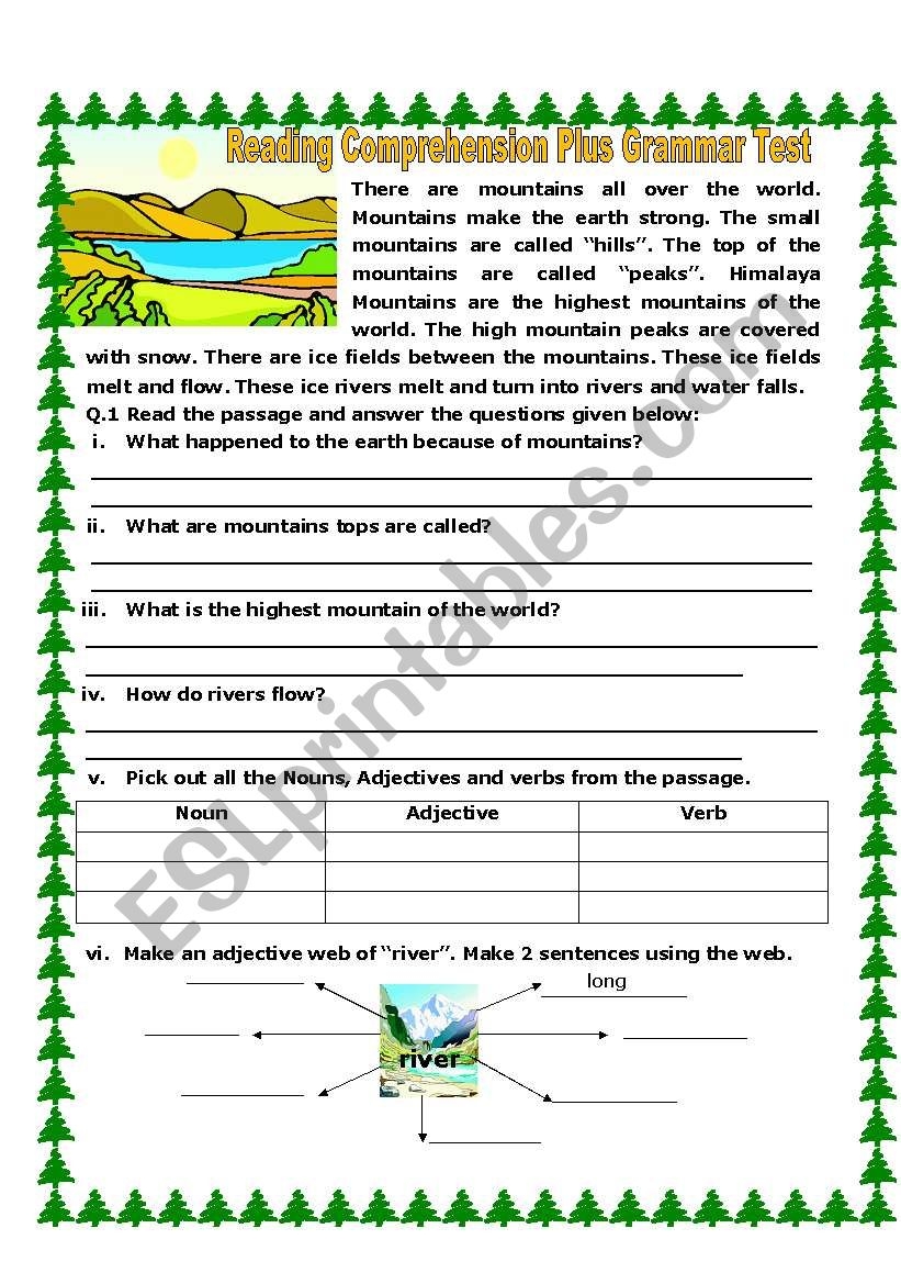 4th Grade Reading Comprehension Worksheets Plus