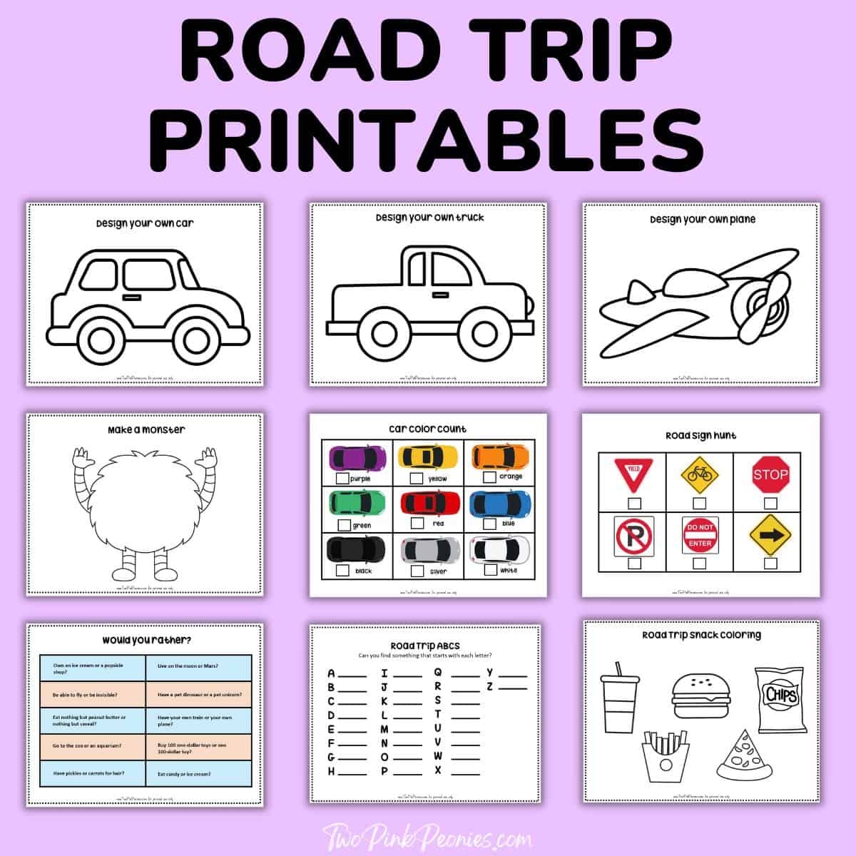 Kindergarten Worksheets Printable Free Road Trips