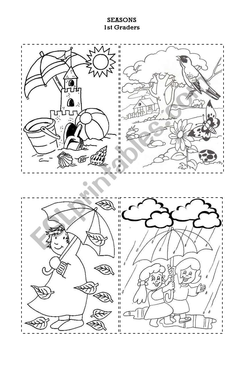 Seasons Printable Worksheets For Kindergarten