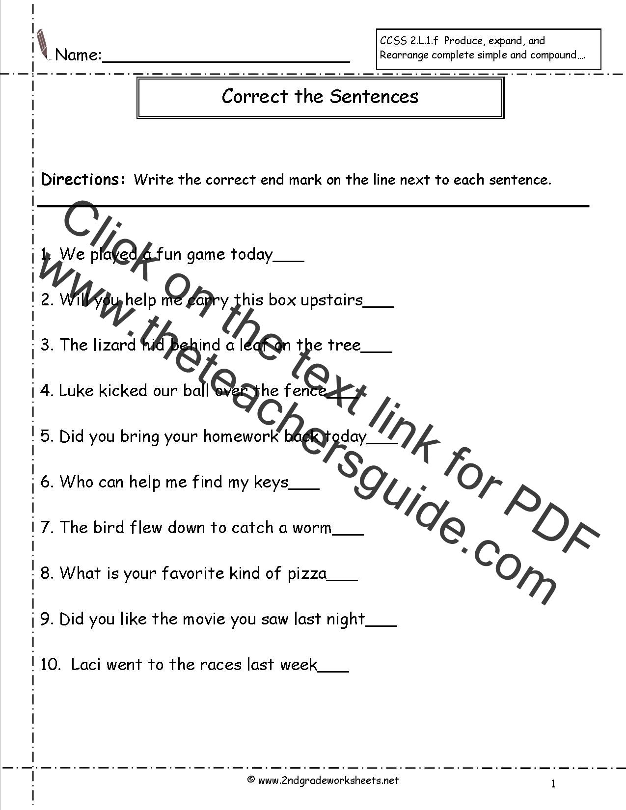 Free Printable Worksheets On Combining Sentences