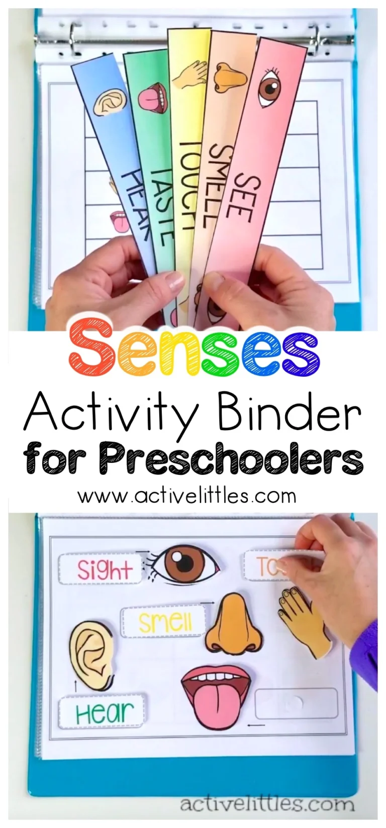Senses Learning Activity Binder For Preschoolers And Kids Active Littles