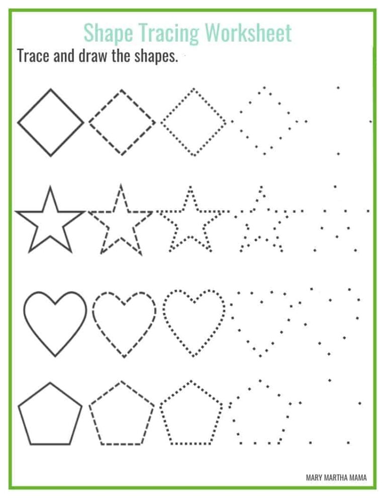 Shapes Worksheets For Preschool Free Printables Mary Martha Mama