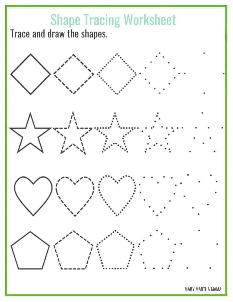 Free Preschool Worksheets Printables Shapes