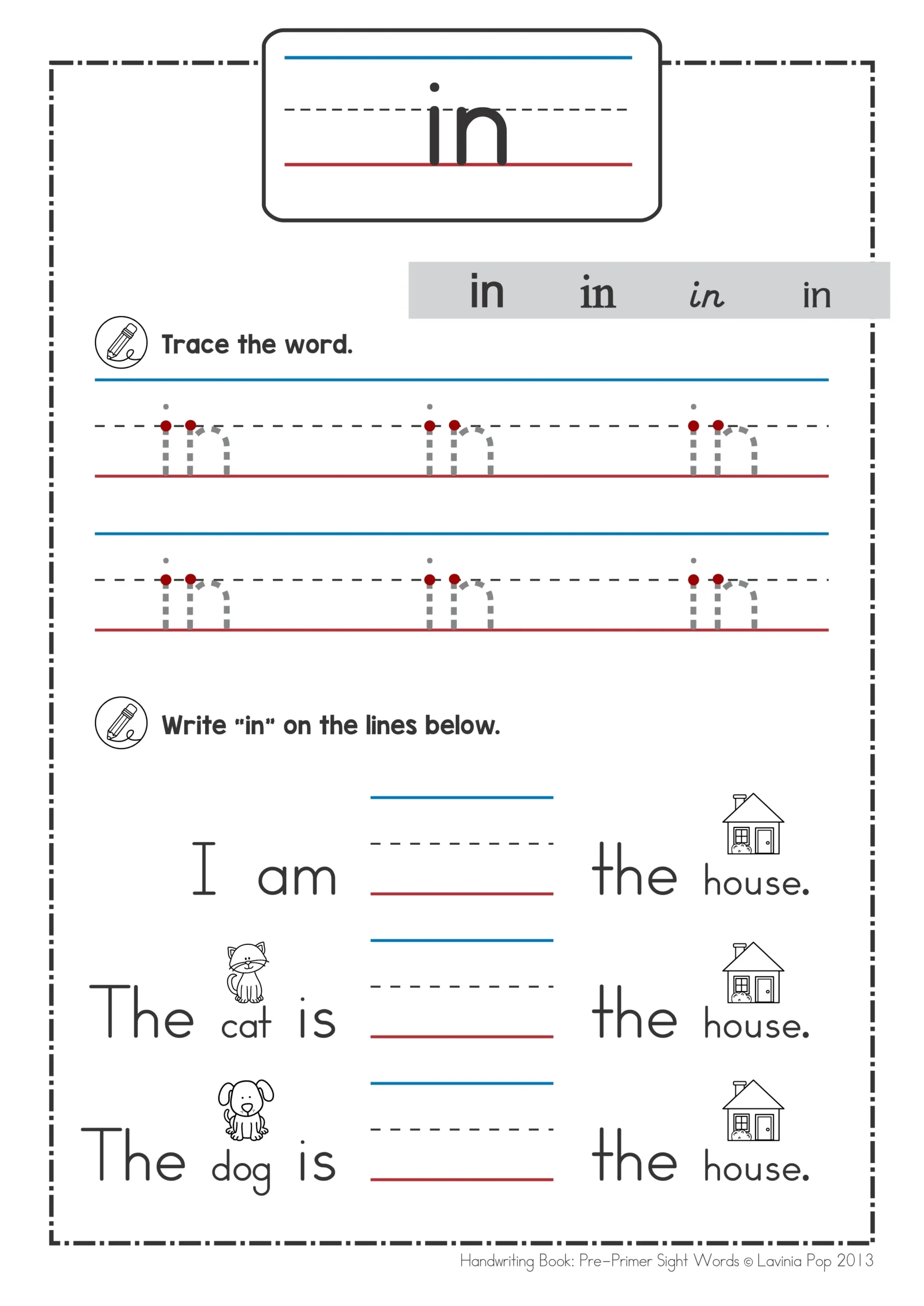 Sight Words Handwriting Tracing Book