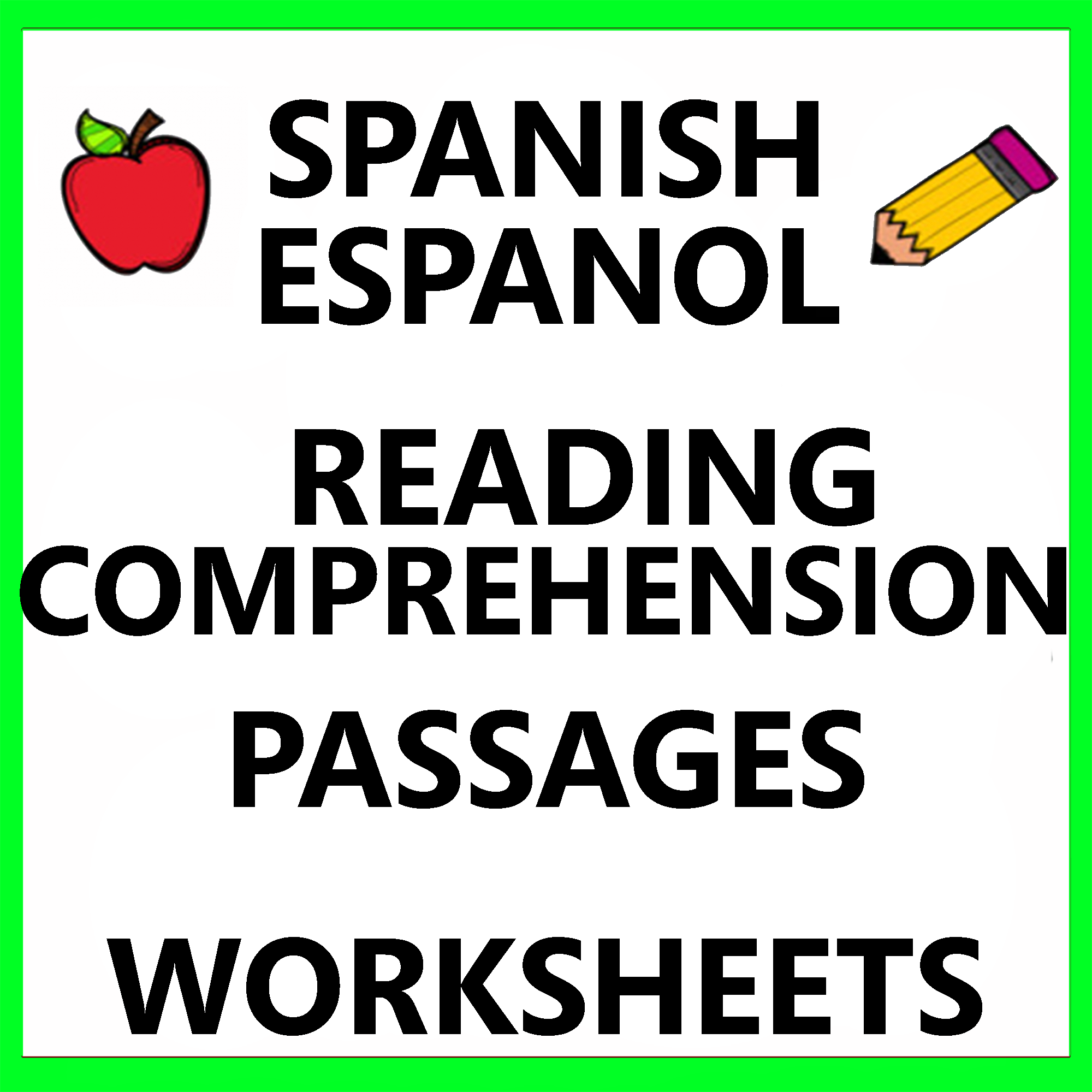 Spanish Reading Comprehension Passages Short Stories Paragraphs 