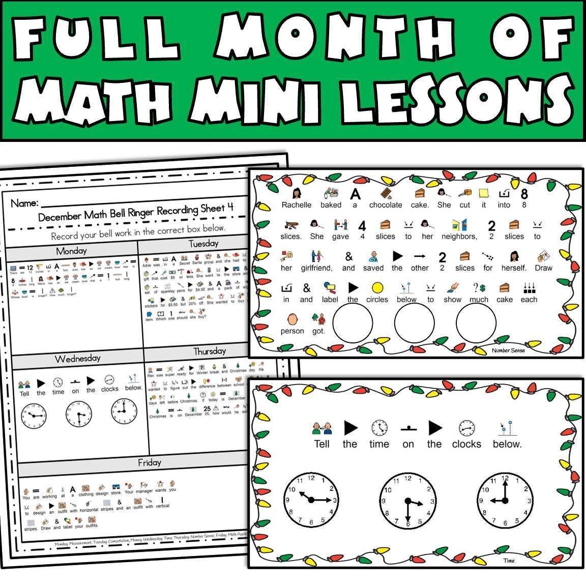 Special Ed Math Worksheets DECEMBER Daily Life Skills And IEP Goals Caroline Koehler At Celavora Education