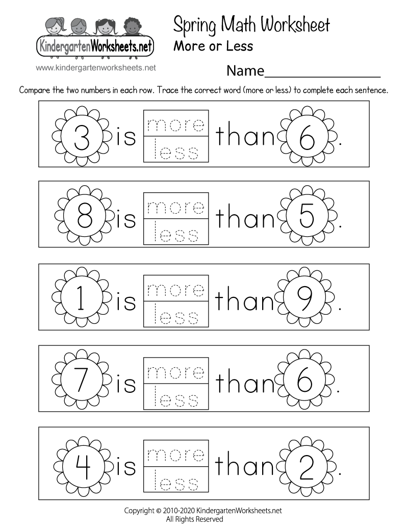 Printable Spring Worksheets For Preschoolers