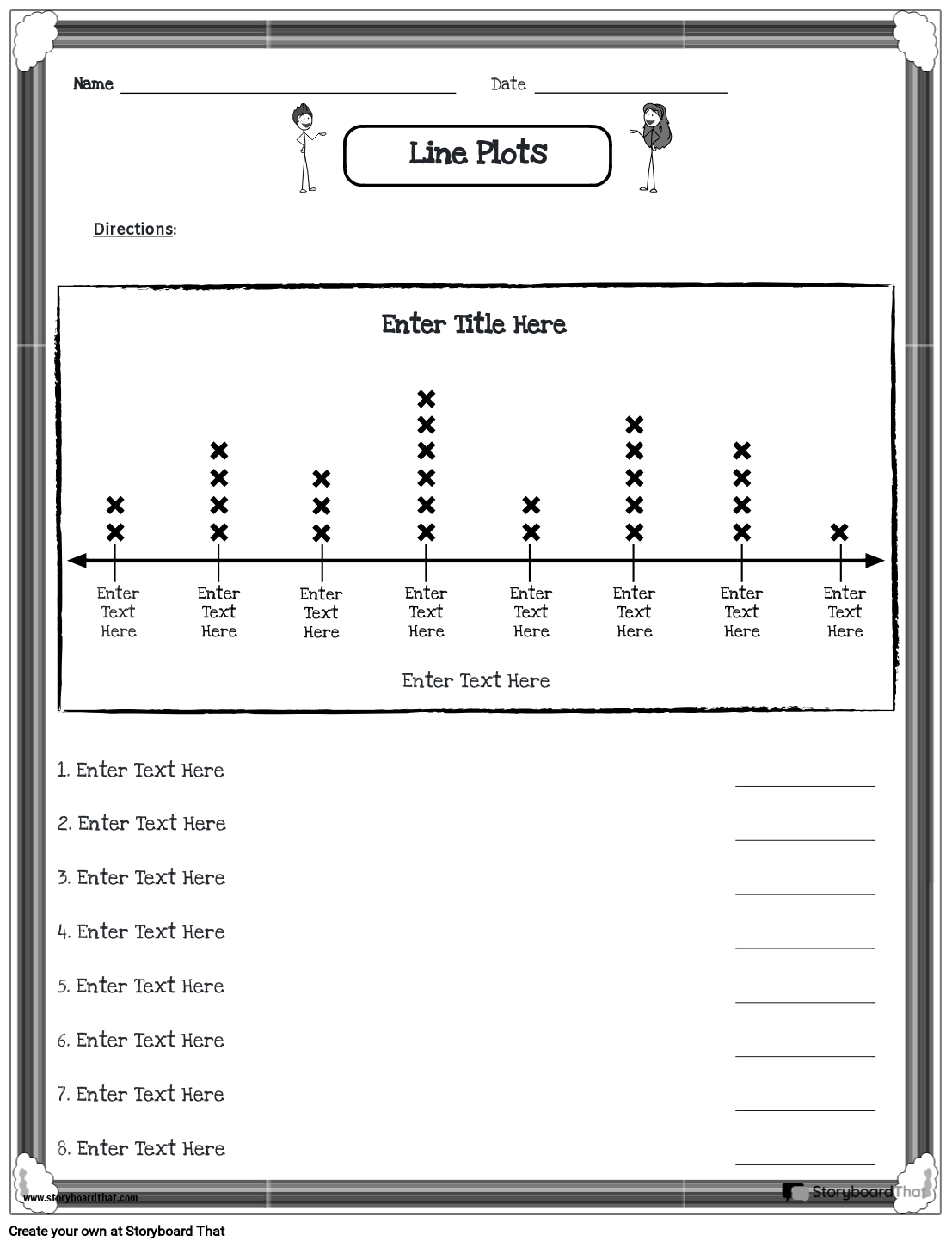 Line Plot Worksheets Printable