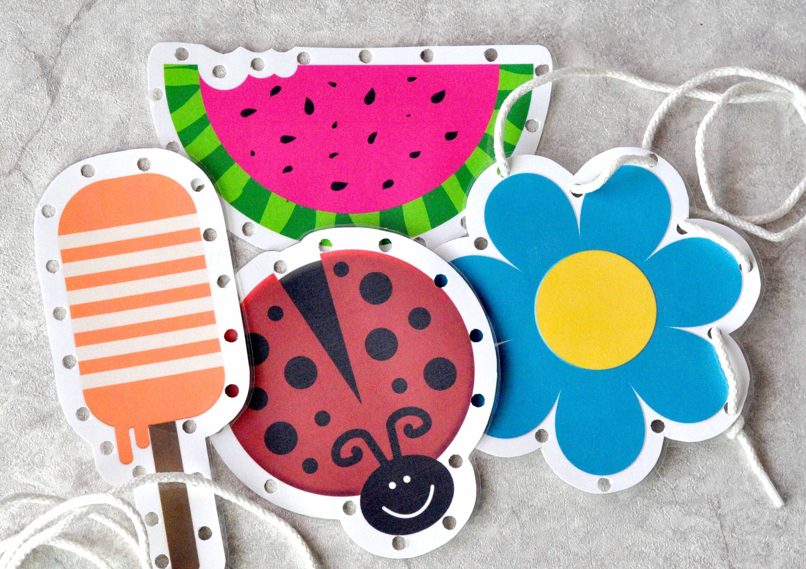 Summer Sewing Lacing Cards Www TeepeeGirl
