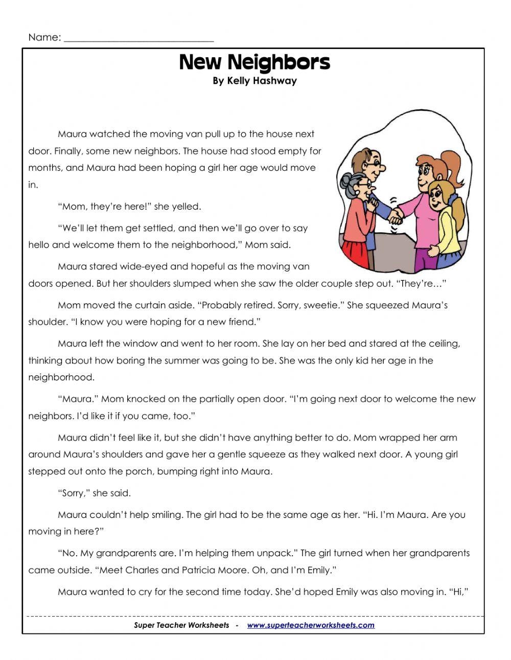 Super Teacher Worksheets Reading Comprehension Free